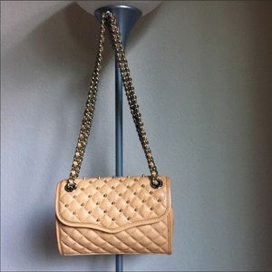 Rebecca Minkoff Nude Mini Studded Quilted Affair